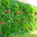 Factory sale eco-friendly artificial pvc ivy hedge with uv flower leaves